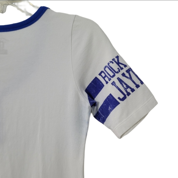 GG The Brand Women's Size Small KU Rock Chalk Jayhawk Pullover V-Neck T-shirt - Picture 10 of 13